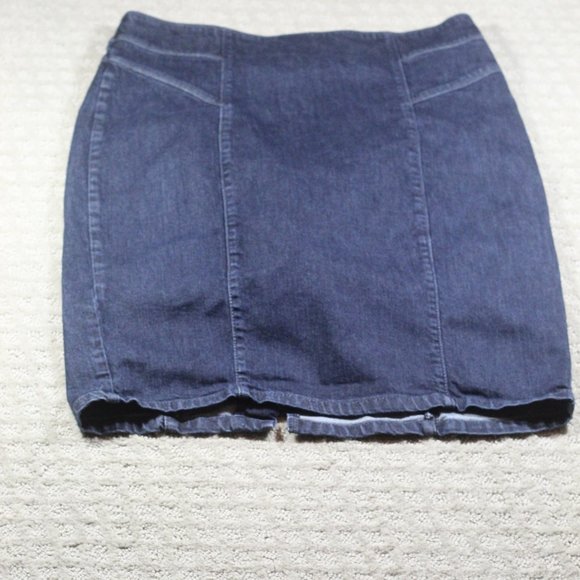Ann Taylor Size 10 Dark Blue Denim Skirt - Picture 1 of 3